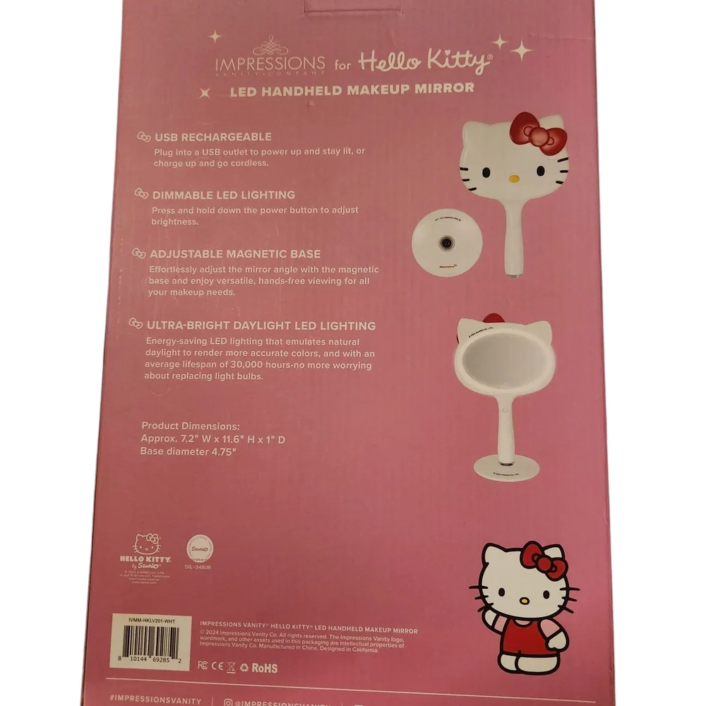 Hello Kitty × Impressions Vanity LED Handheld Makeup Mirror